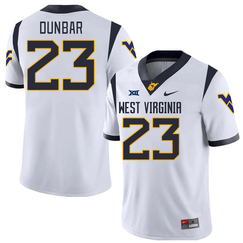 Men #23 Trae'von Dunbar West Virginia Mountaineers College 2024 New Uniforms Football Jerseys Stitch